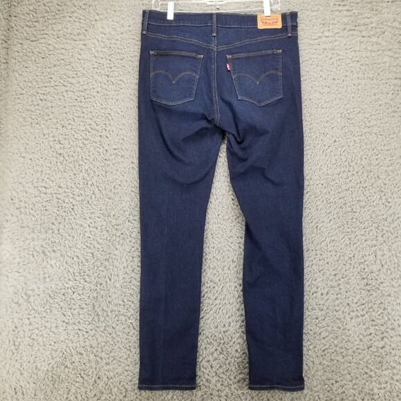 Levis Jeans Womens 32 Slimming Skinny Stretch Blue Mid Rise Shaping Panel - Picture 1 of 12